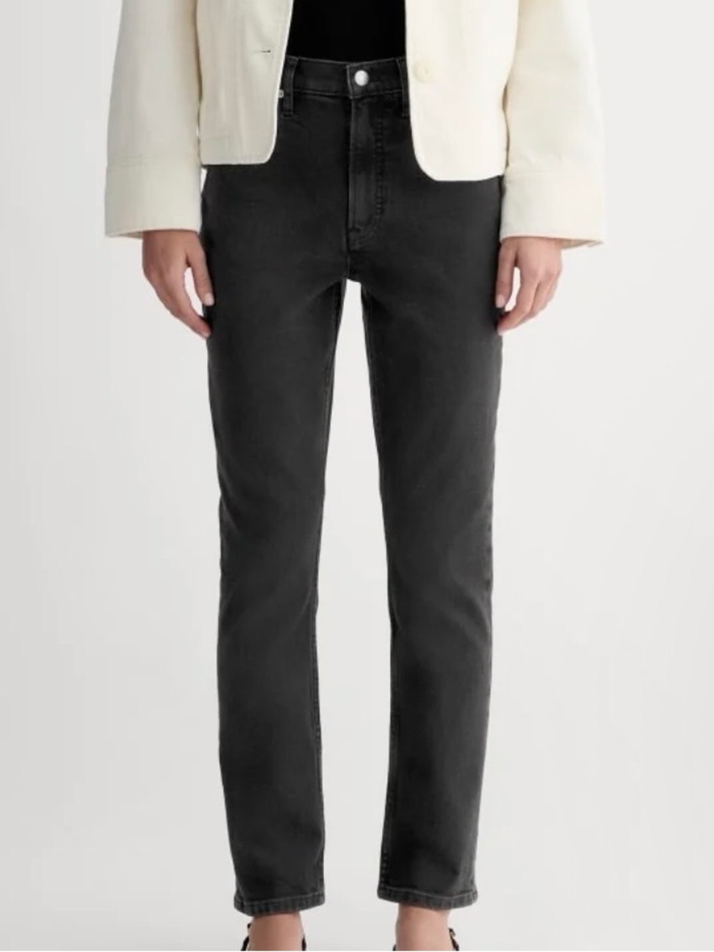 Everlane the cheeky jeans Straight Jeans in washed Black size 24